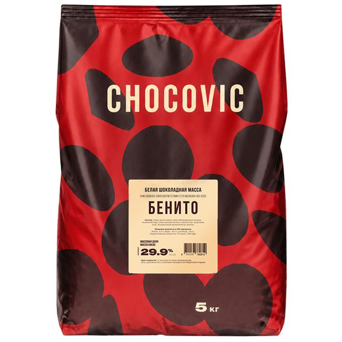 Шоколад белый Бенито 29,9%, Chocovic, Россия, 5 кг  | Фото — Магазин Andy Chef  1