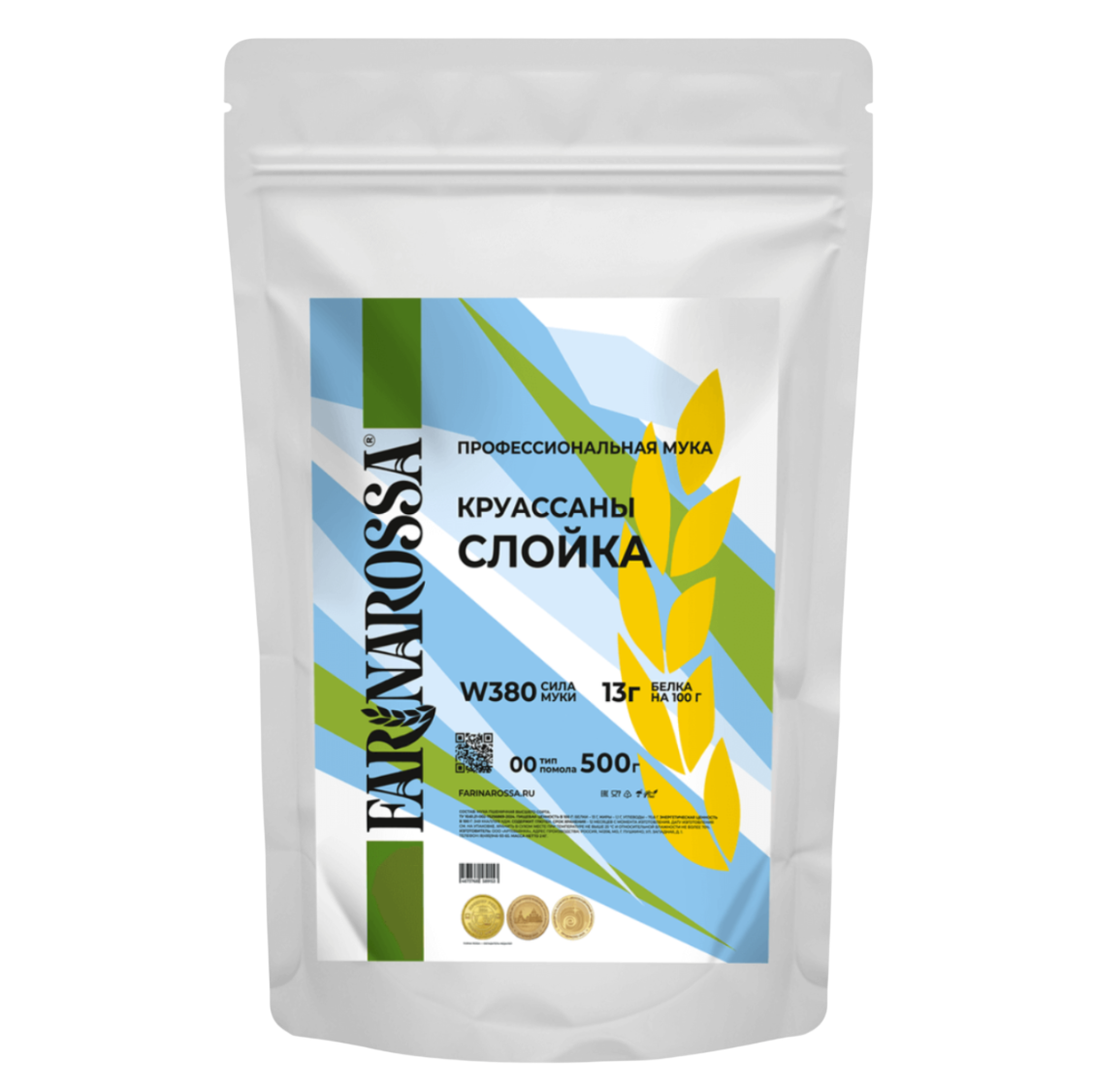Мука пшеничная для круассанов и слойки, Farina Rossa, 500 г  | Фото — Магазин Andy Chef  1