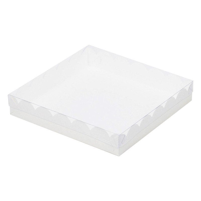 Коробка для пряников и печенья с прозрачной крышкой 12х12х3 см  | Фото — Магазин Andy Chef  1