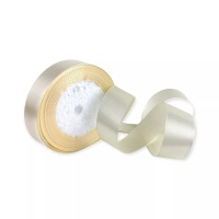 Лента атласная Айвори 2,5 см, 23 м