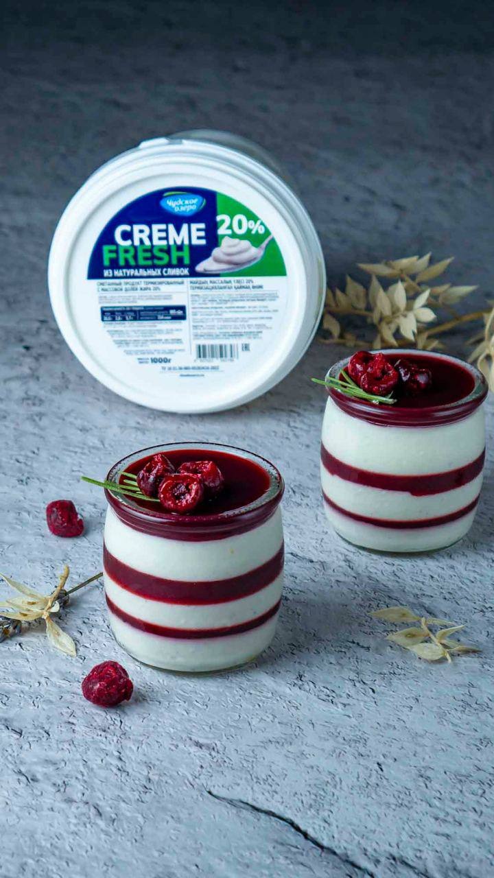 Сметана натуральная термизированная CREME FRESH 20%, Чудское озеро, 1 кг