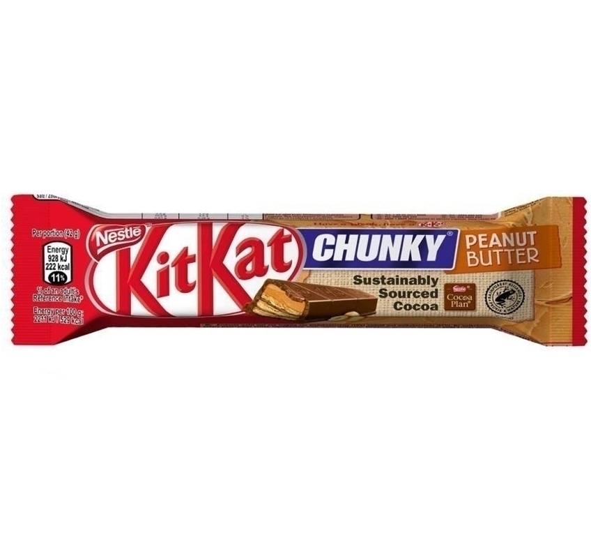 Батончик KitKat Chunky Peanut Butter с арахисовой пастой, Nestle, Германия, 42 г (срок годности до 31.03.2026)   | Фото — Магазин Andy Chef  1
