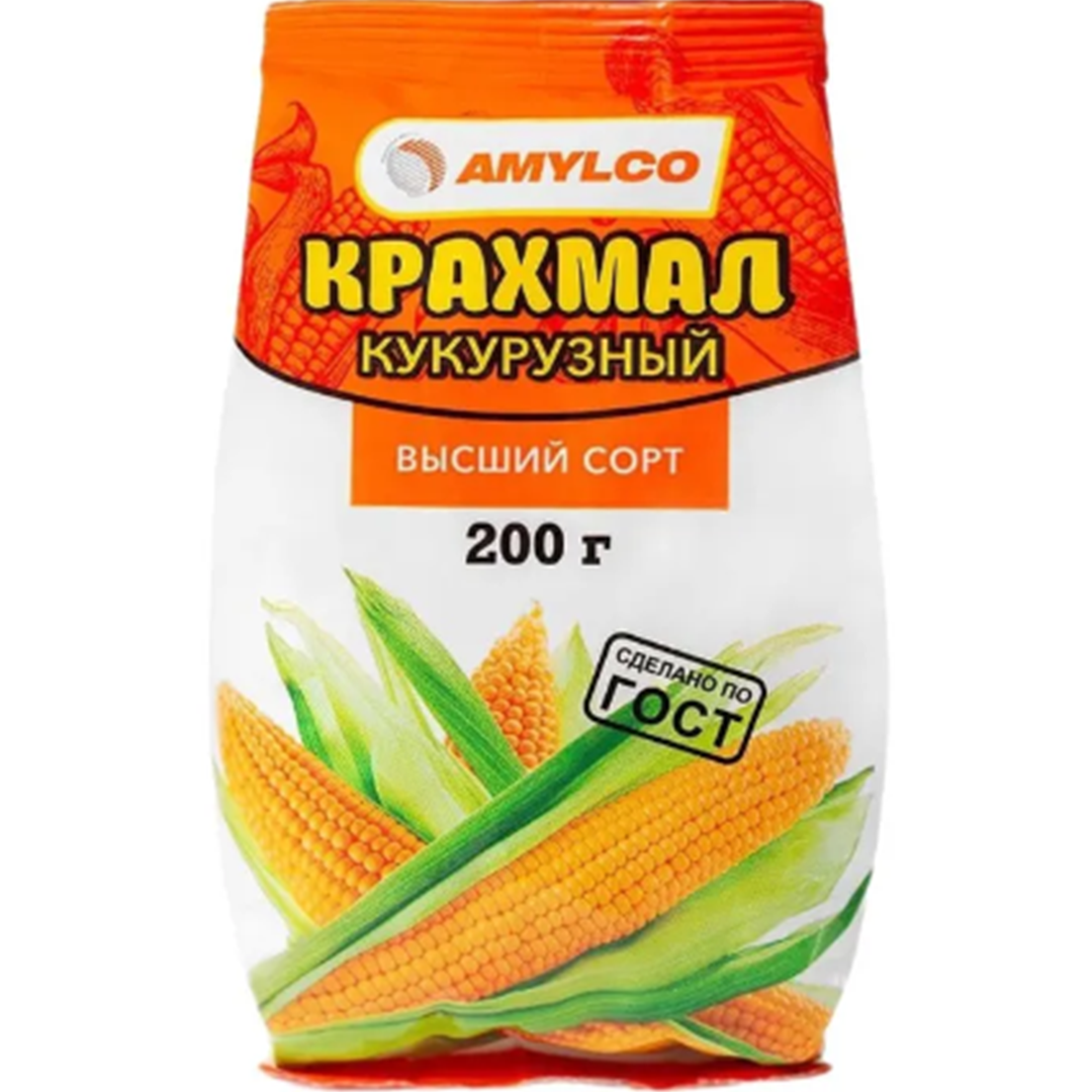 Крахмал кукурузный, Amylco, Россия, 200 г  | Фото — Магазин Andy Chef  1