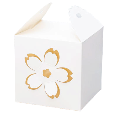 Коробка Бонбоньерка «Цветок» белая 8х8х8 см  | Фото — Магазин Andy Chef  1