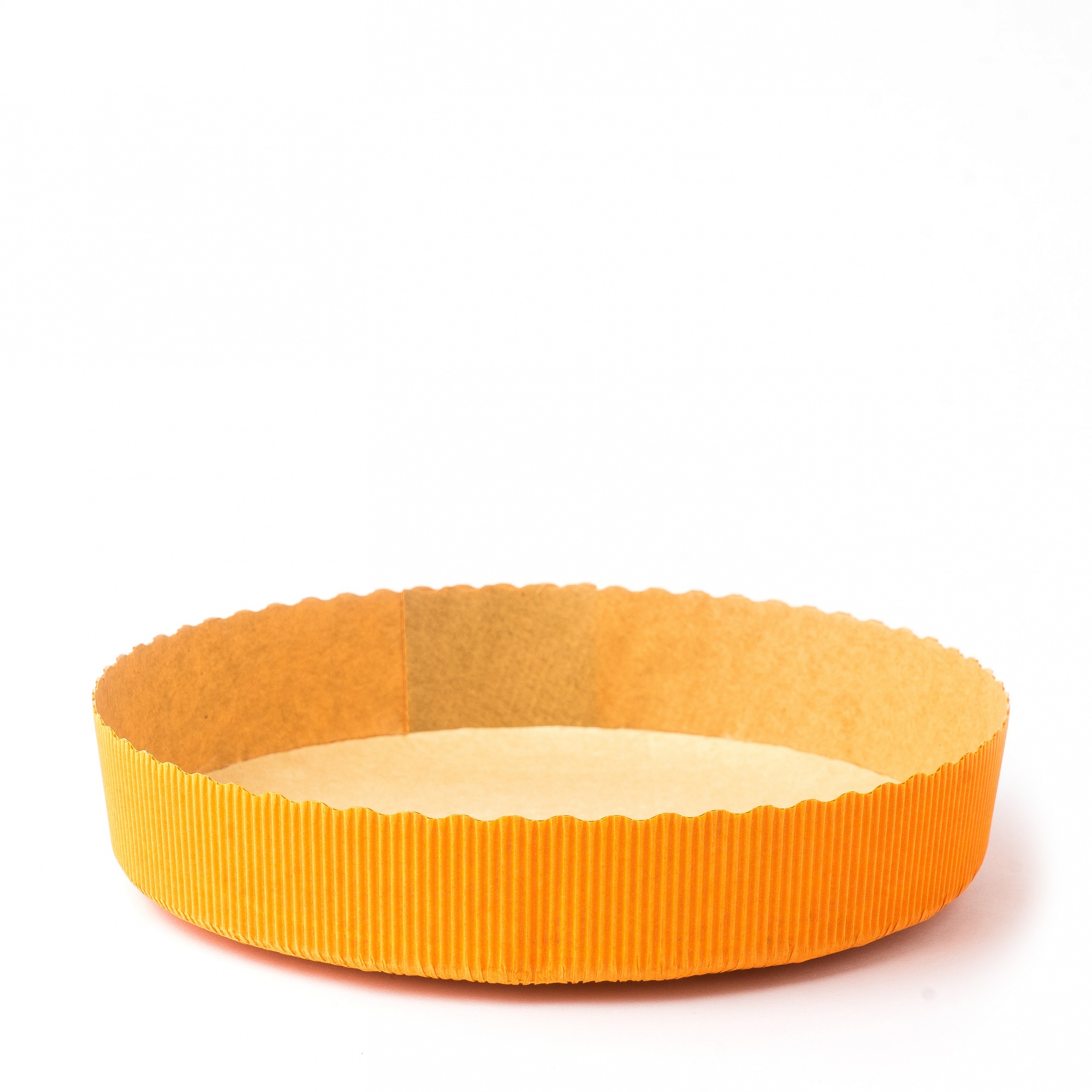Форма бумажная для пирога оранжевая 18,5х3,5 см  | Фото — Магазин Andy Chef  1
