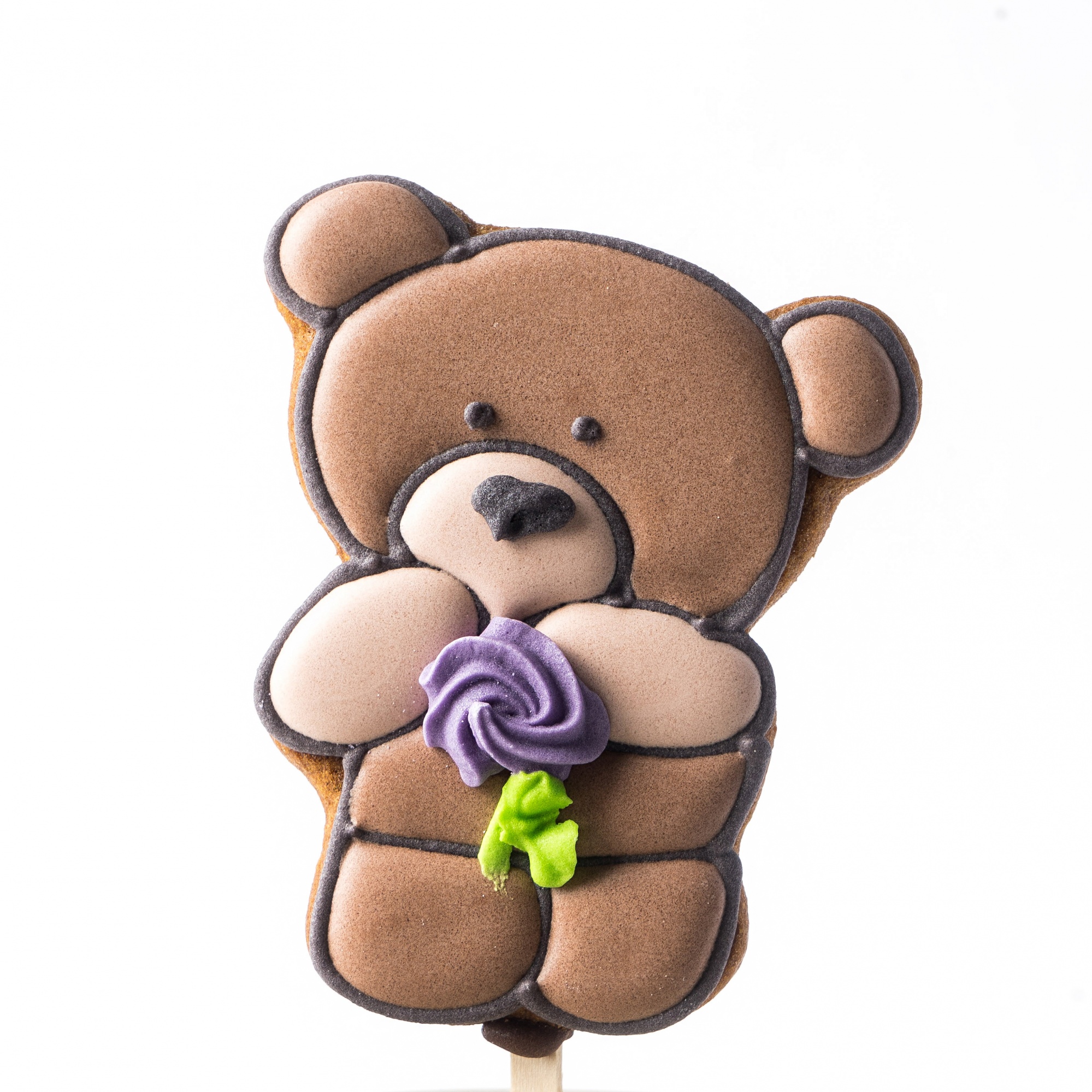 Пряник на палочке «Медвежонок» 10 см  | Фото — Магазин Andy Chef  1