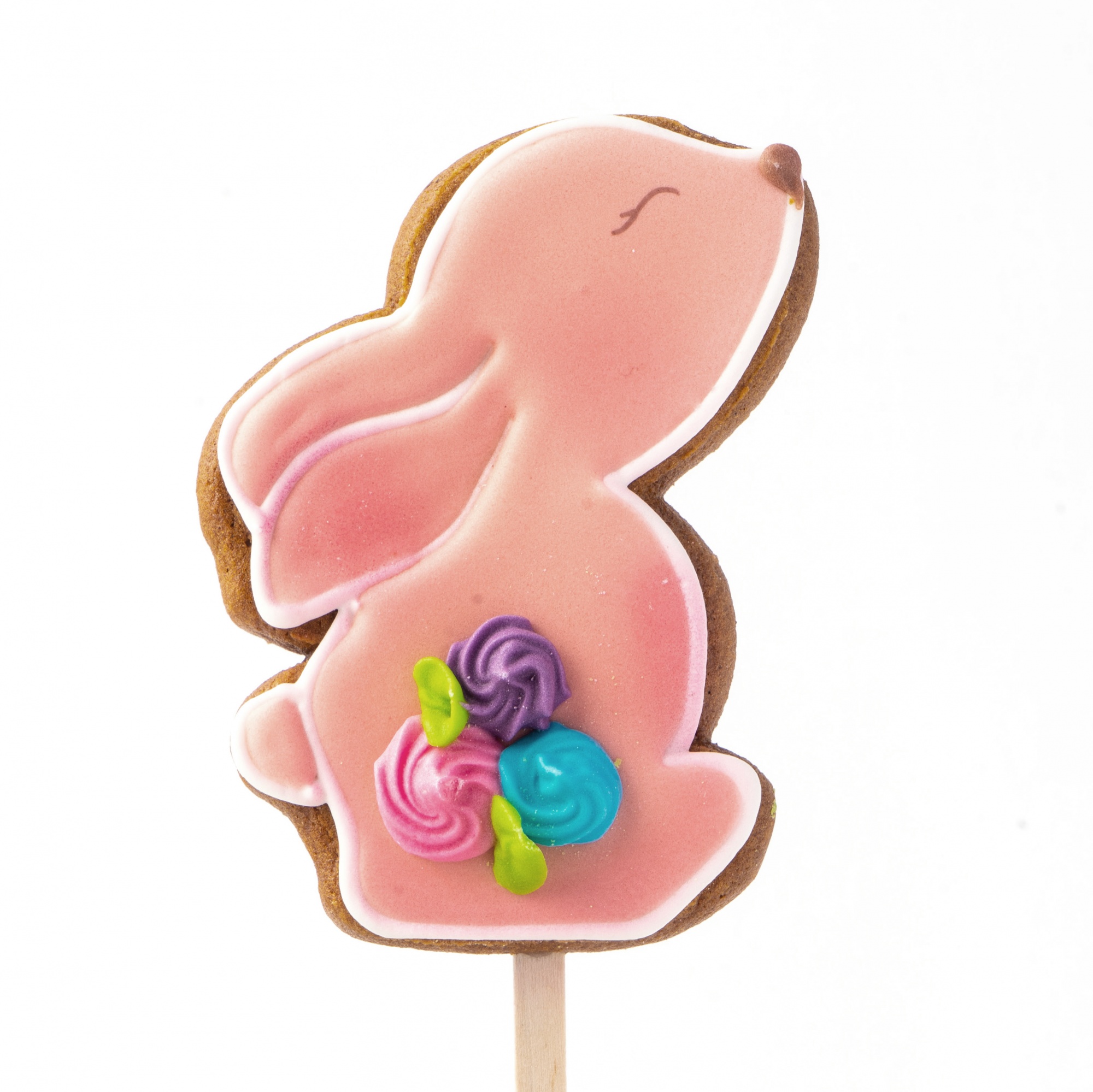 Пряник на палочке «Нежный Зайчик» 10,5 см (срок годности до 03.12.2025)  | Фото — Магазин Andy Chef  1