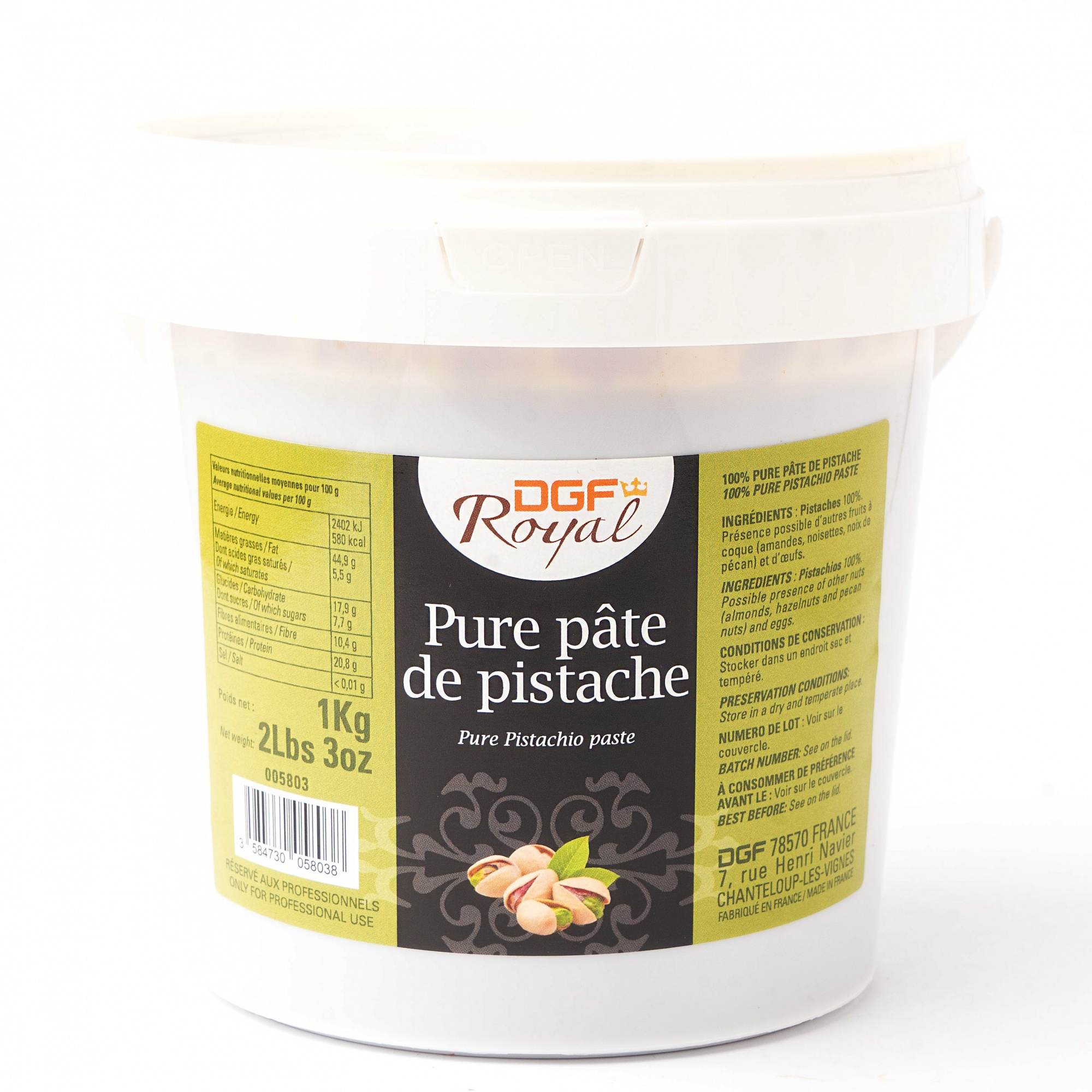 Фисташковая паста 100%, DGF, Франция, 1 кг  | Фото — Магазин Andy Chef  1