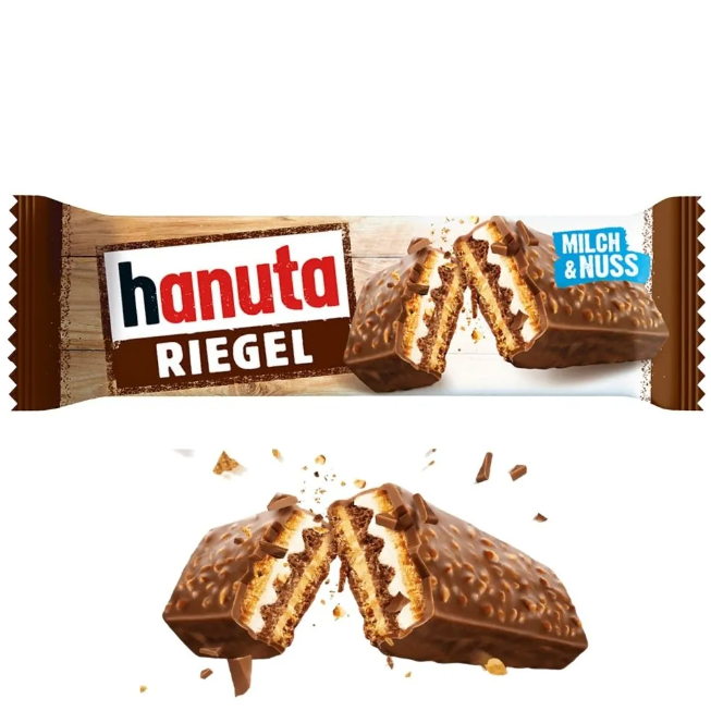 Печенье вафельное Hanuta Riegel, Ferrero, Германия, 34,5 г (срок годности до 19.05.2024)  | Фото — Магазин Andy Chef  1