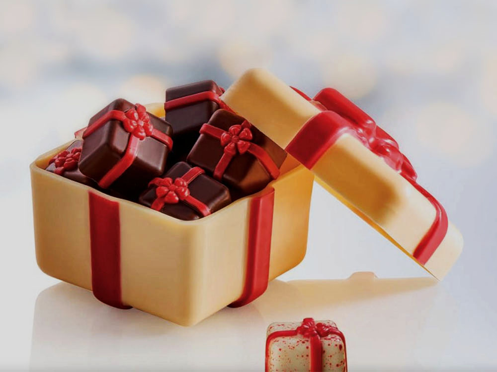 Сладкие подарки из шоколада с фирменным логотипом