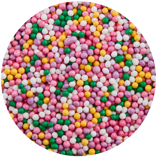 Сахарные шарики «Розовый, фиолетовый, жёлтый, зелёный, белый» 1 мм, Top Decor, 30 г  | Фото — Магазин Andy Chef  1