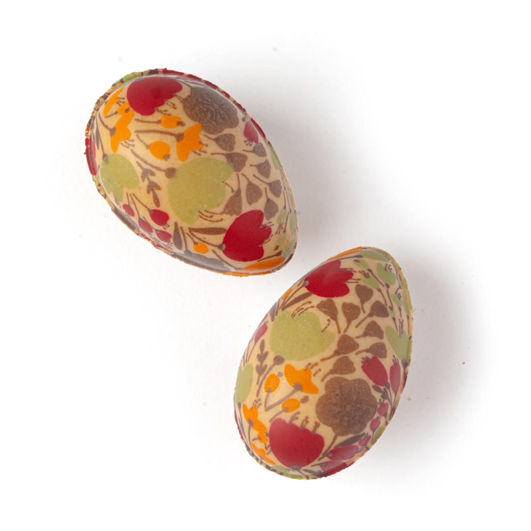 Яйца шоколадные 3D «Цветочный сад» 4х2,7 см, PCB Creation, Франция, 2 шт.  | Фото — Магазин Andy Chef  1