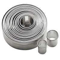 Набор вырубок «Круг» из нержавеющей стали, диаметр от 2 до 11,5 см, высота 3 см, 14 шт.