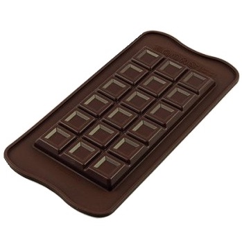 Форма ИЗИ-ШОК «Шоколадная плитка» SCG37 154х77х9 мм, Silikomart, Италия  | Фото — Магазин Andy Chef  1