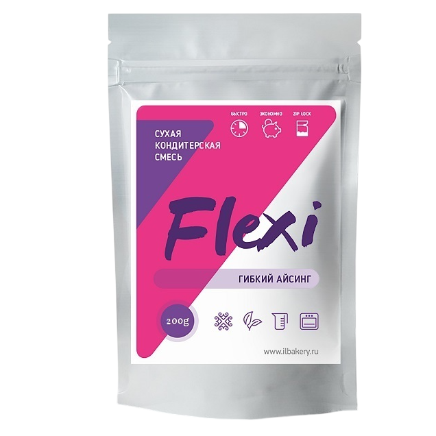 Смесь сухая кондитерская гибкий айсинг «Flexi», ILbakery, 200 г  | Фото — Магазин Andy Chef  1