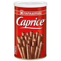 Вафельные трубочки с фундуком и шоколадным кремом, Caprice, Греция, 115 г (срок годности до 29.08.2025)