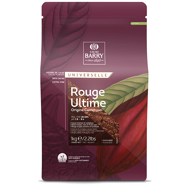 Какао-порошок Rouge Ultime 20-22% из камерунских какао-бобов, Cacao Barry, Франция, 1 кг  | Фото — Магазин Andy Chef  1