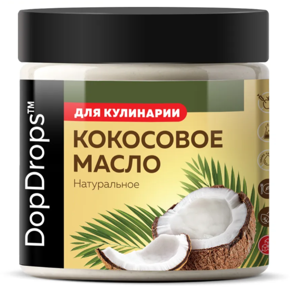 Кокосовое масло рафинированное DopDrops, 500 г  | Фото — Магазин Andy Chef  1