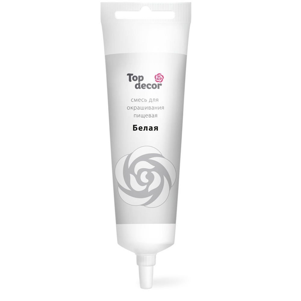 Краситель гелевый Белый, Top Decor, 100 г  | Фото — Магазин Andy Chef  1