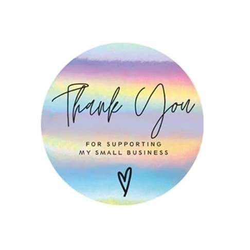 Наклейки для декора Thank you круглые 2,5 см, 100 шт  | Фото — Магазин Andy Chef  1