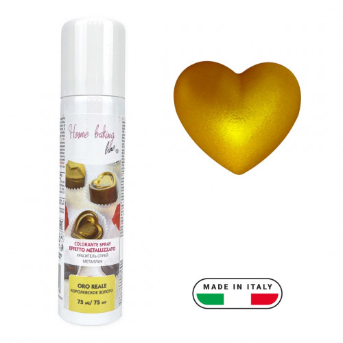Краситель-спрей металлик Королевское золото, Il Punto Italiana, Италия, 75 мл (повреждена крышка)  | Фото — Магазин Andy Chef  1