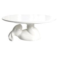 Подставка для кулича, фруктов и десертов «Белый кролик», 20,5 см