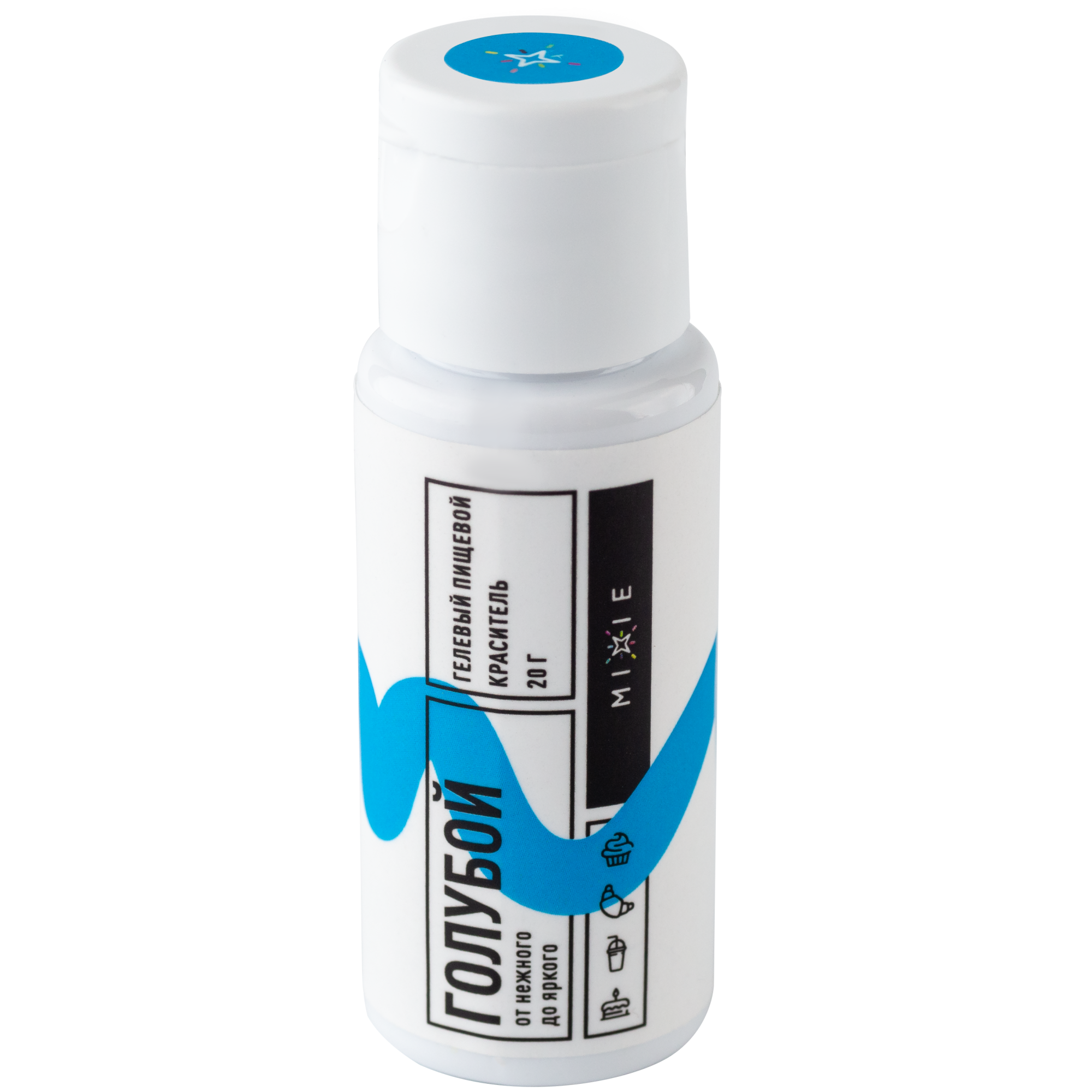 Краситель гелевый водорастворимый Голубой, MIXIE, 20 г (срок годности до 05.03.2026)  | Фото — Магазин Andy Chef  1