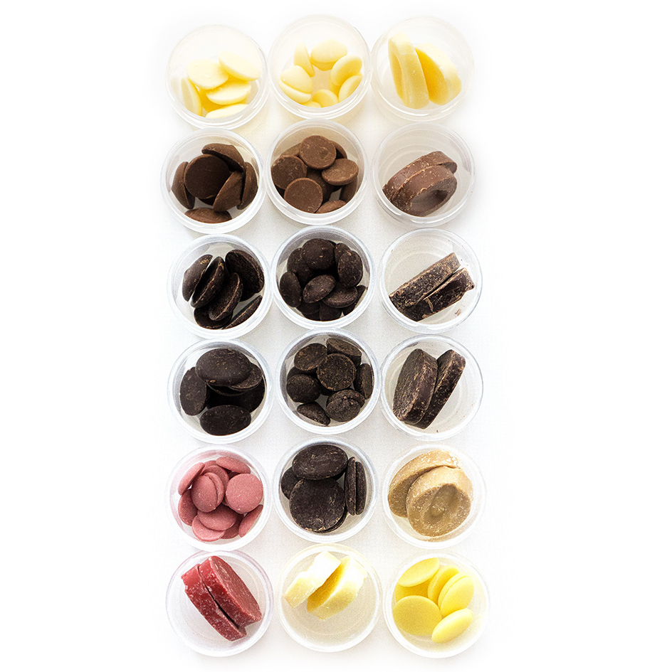 Шоколадный сет Valrhona, Cacao Barry, Sicao, Callebaut, 18 видов  | Фото — Магазин Andy Chef  1