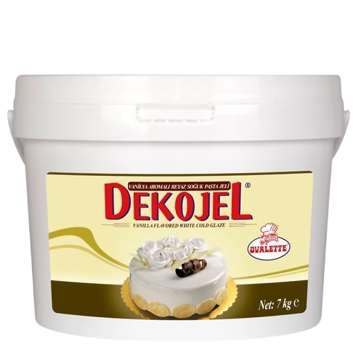 Глазурь зеркальная холодная белая, Ваниль, Dekojel, Турция, 7 кг  | Фото — Магазин Andy Chef  1