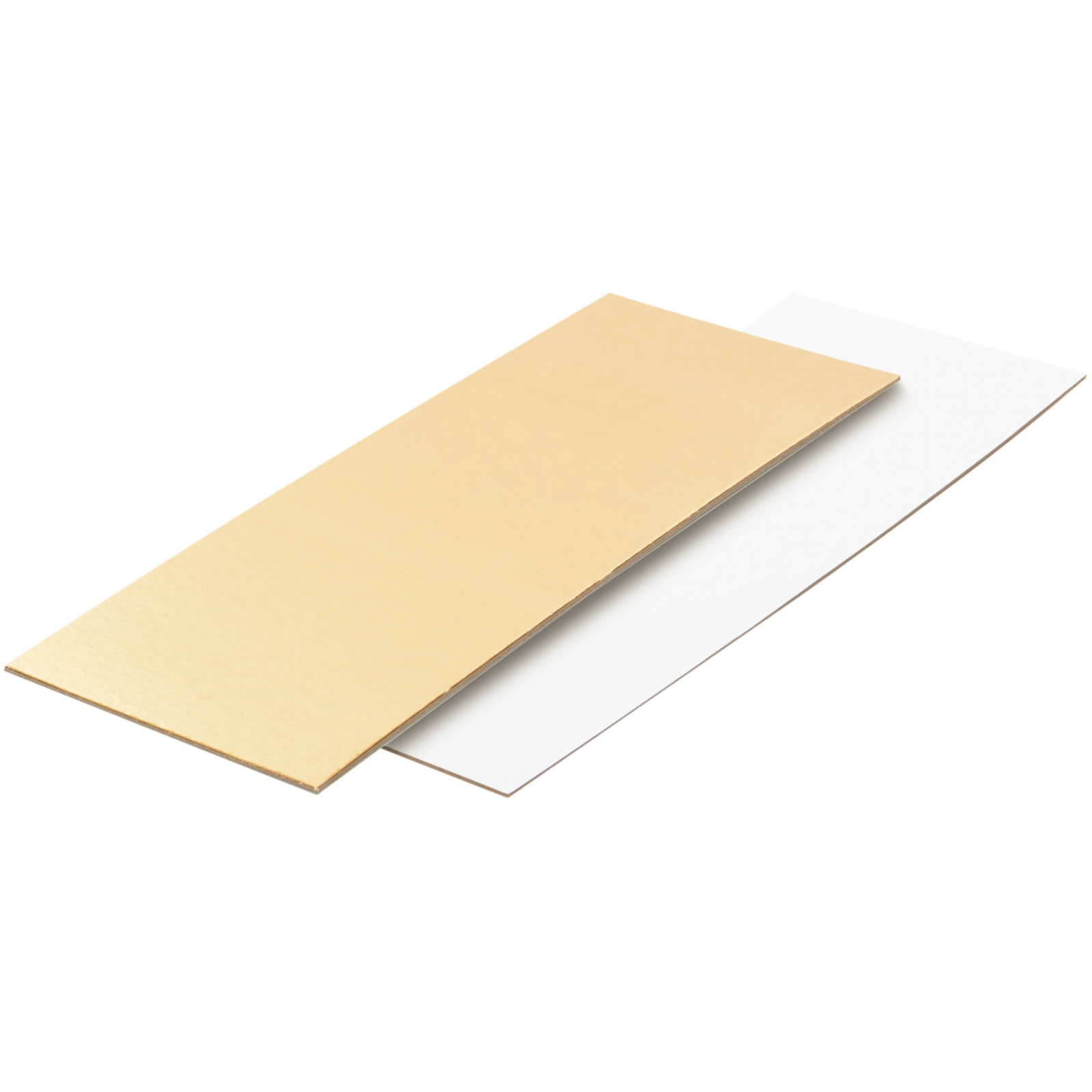Подложка для рулета прямоугольная Золото/Белая 29,5х10,8 см, толщина 1,5 мм  | Фото — Магазин Andy Chef  1