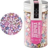 Сахарная посыпка «Девочка с единорогом», MIXIE, 50 г (срок годности до 10.05.2026)
