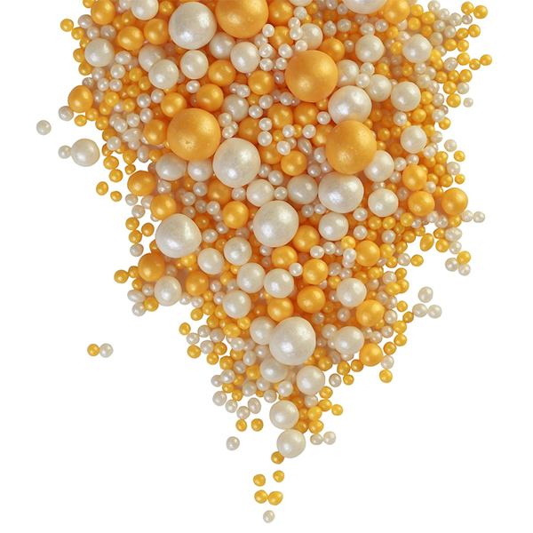 Шарики рисовые «Жемчуг серебро, золото» микс, 90 г (срок годности до 16.06.2024)  | Фото — Магазин Andy Chef  1