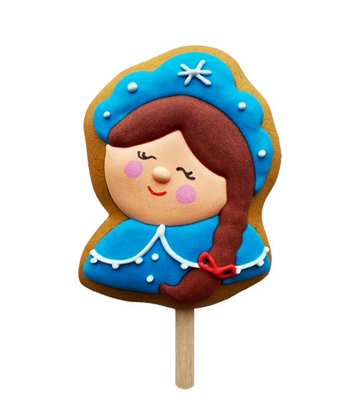 Пряник на палочке «Снегурочка», 9 см (срок годности до 06.04.2026)  | Фото — Магазин Andy Chef  1