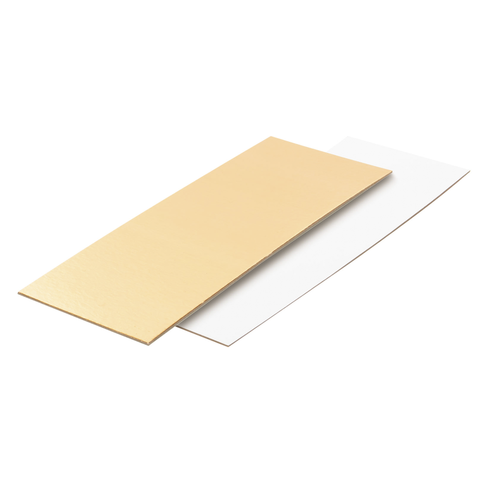 Подложка для рулета прямоугольная Золото/Белая 20,5х11,4 см, толщина 1,5 мм  | Фото — Магазин Andy Chef  1