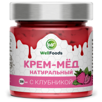 Крем-мёд с клубникой, WellFoods, 200 мл