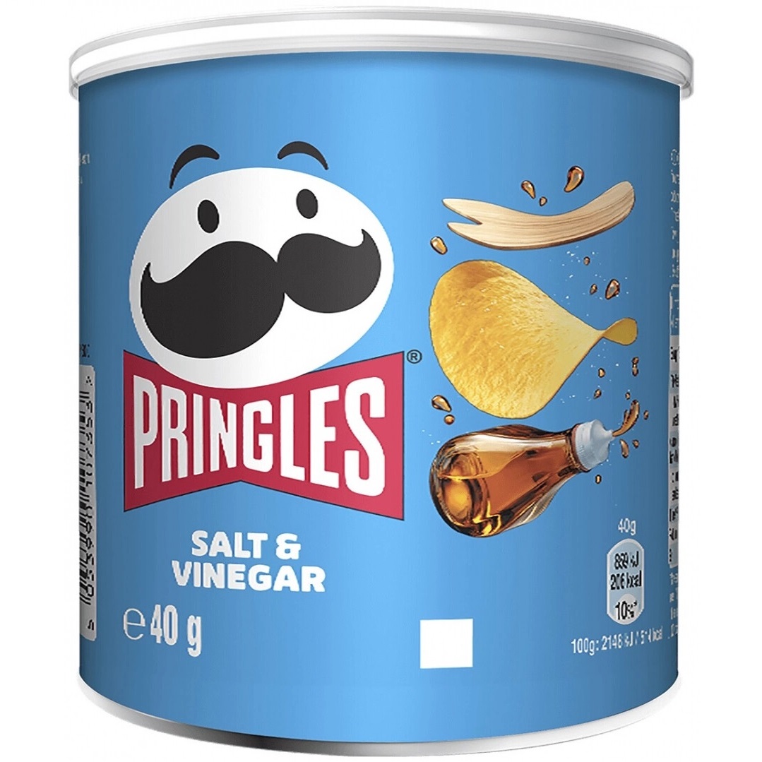 Чипсы картофельные со вкусом Соли и уксуса Pringles Salt&Vinegar, 40 г  | Фото — Магазин Andy Chef  1
