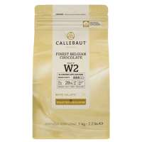 Шоколад белый 28%, №W2, Callebaut, Бельгия, заводская упаковка, 1 кг