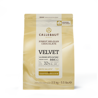 Шоколад белый Velvet 32% пониженное содерж. сахара, Callebaut, Бельгия, 2,5 кг (срок годности до 25.02.2026)