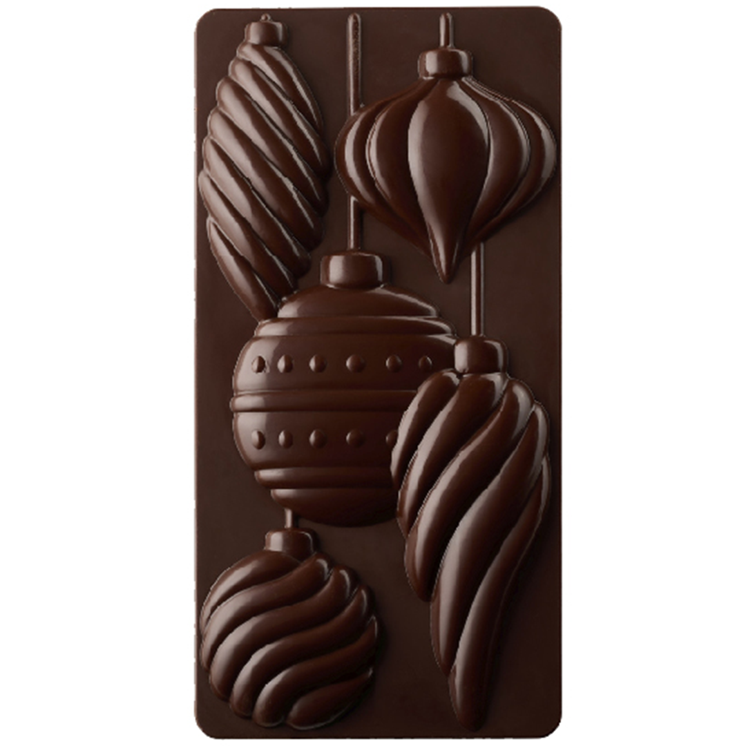Форма для шоколада тритановая «Новогодние игрушки» PC5058FR, Pavoni, Италия  | Фото — Магазин Andy Chef  1