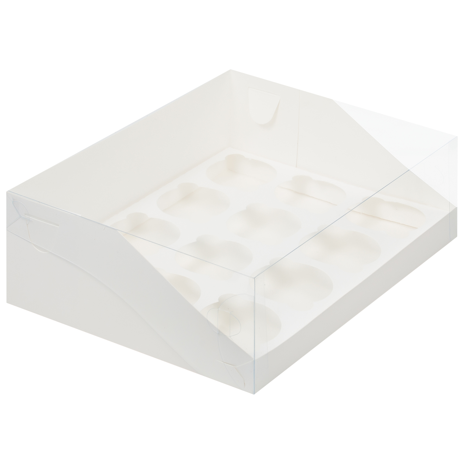 Коробка на 12 капкейков с прозрачной крышкой 31х23,5х10 см  | Фото — Магазин Andy Chef  1