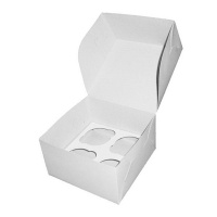 Коробка на 4 капкейка без окна 16х16х10 см