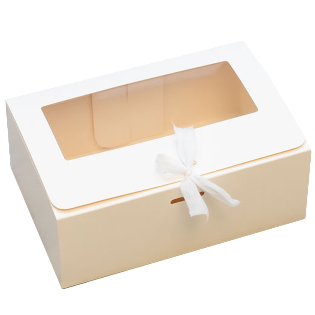 Коробка для макарон и пирожных с окном 18х12х7 см  | Фото — Магазин Andy Chef  1