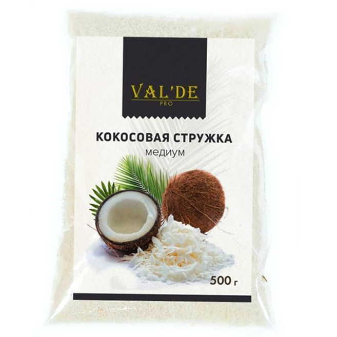 Кокосовая стружка средняя Medium, Valde, 500 г (срок годности до 25.07.2026)  | Фото — Магазин Andy Chef  1