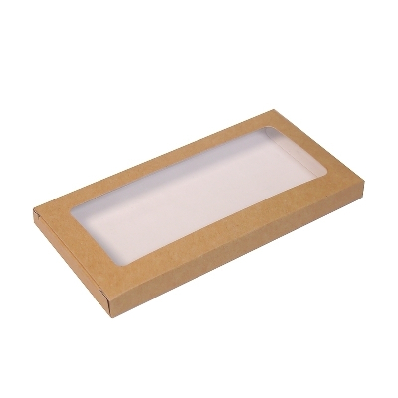 Коробка для шоколадных плиток с окном Крафт 16х8х1,4 см  | Фото — Магазин Andy Chef  1