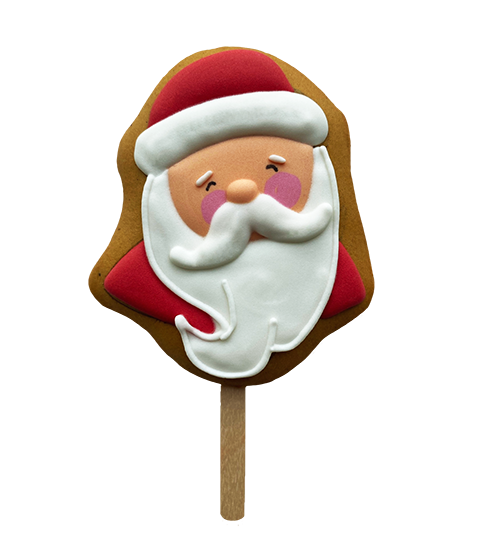 Пряник на палочке «Дед Мороз», 9 см  | Фото — Магазин Andy Chef  1