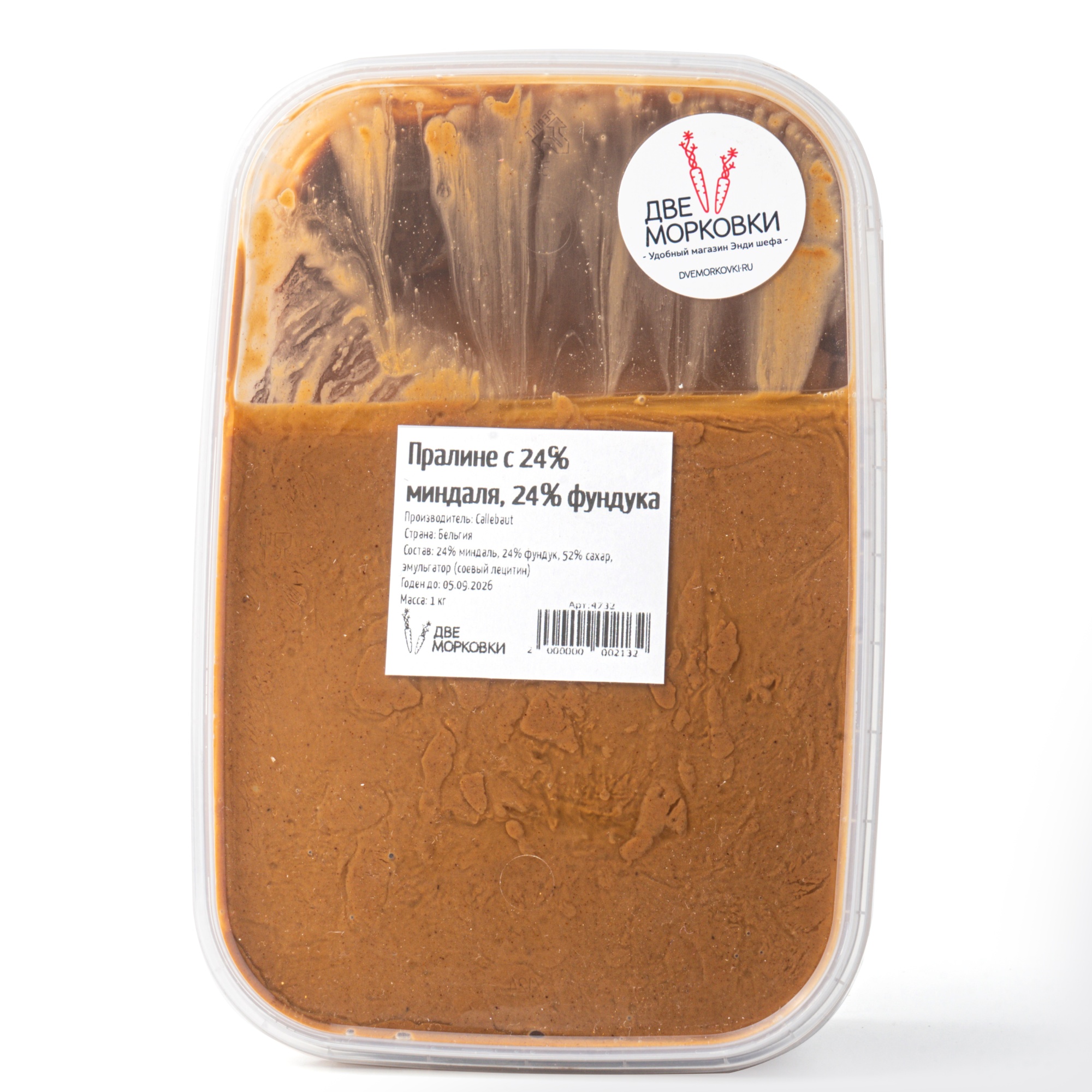 Пралине с 24% миндаля и 24% фундука, Callebaut, Бельгия, 1 кг  | Фото — Магазин Andy Chef  1