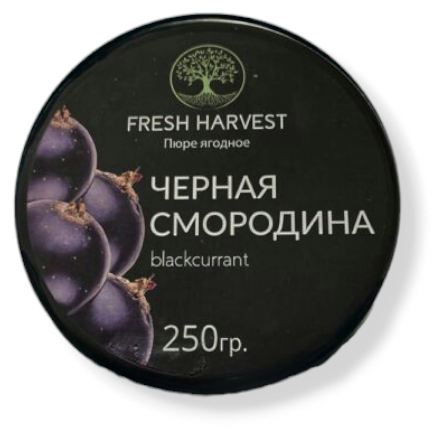 Пюре замороженное Чёрная смородина, Fresh Harvest, Россия, 250 г  | Фото — Магазин Andy Chef  1