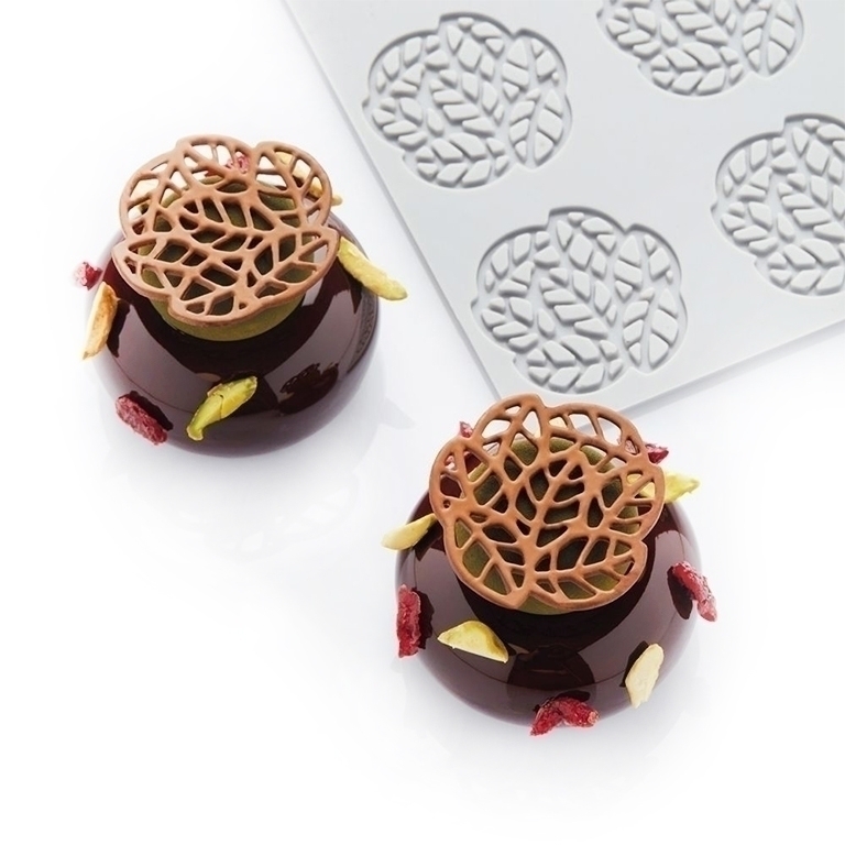 Коврик силиконовый «Круг Листья» PR002S, 30х17,5 см, Pavoni, Италия (повреждена упаковка)  | Фото — Магазин Andy Chef  1