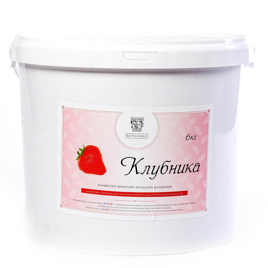 Наполнитель желейный с кусочками термостабильный, клубника 50%, FRUTTA DOLCE, Россия, 6 кг  | Фото — Магазин Andy Chef  1