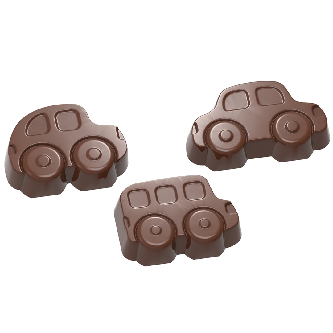 Силиконовая форма для шоколада «Машинки», 21×11 см, 8 ячеек